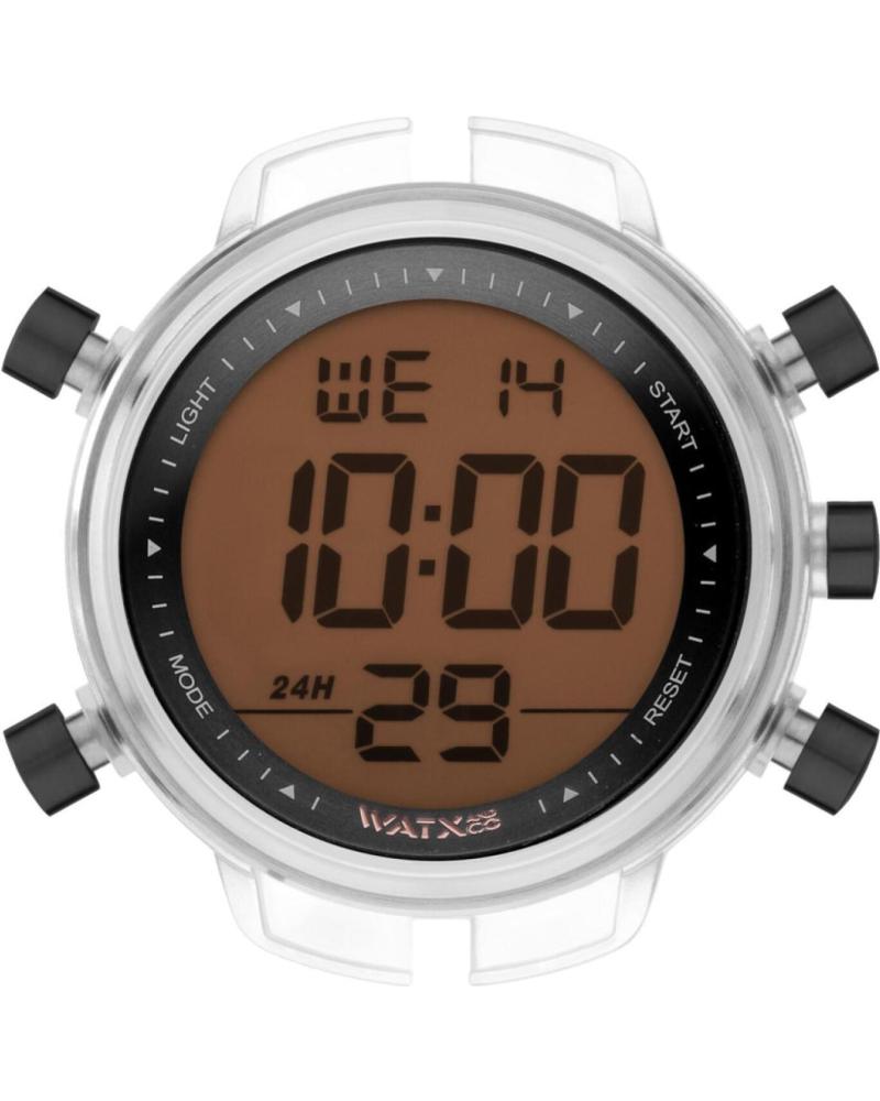 OROLOGIO DIGITALE WATXANDCO RWA1779 - SCHERMO MARRONE E LUNETTA ARGENTATA