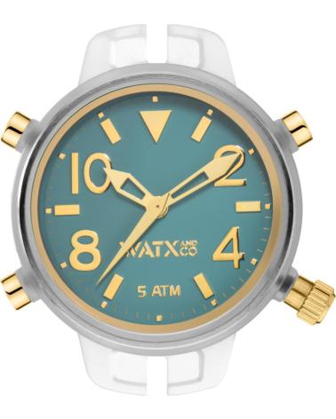 MONTRE WATXANDCO RWA3022 AVEC CADRAN BLEU TURQUOISE ET DÉTAILS DORÉS