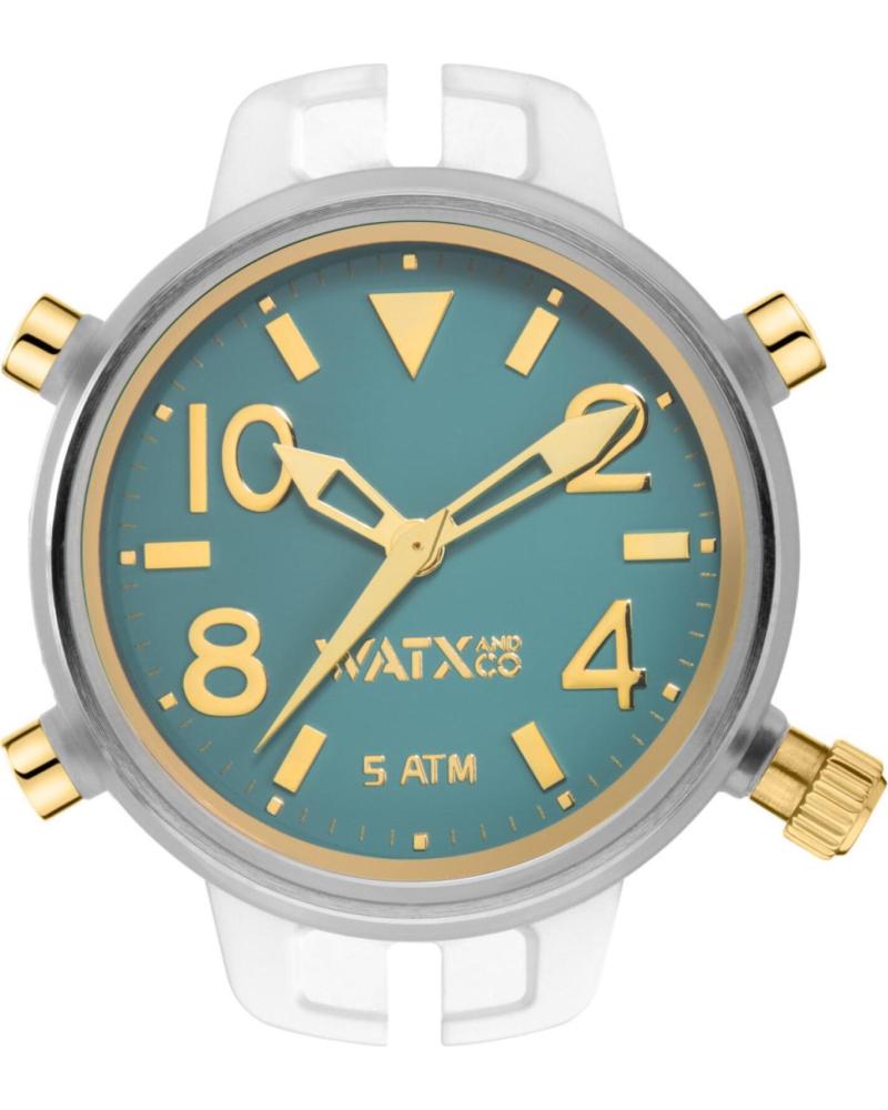 MONTRE WATXANDCO RWA3022 AVEC CADRAN BLEU TURQUOISE ET DÉTAILS DORÉS