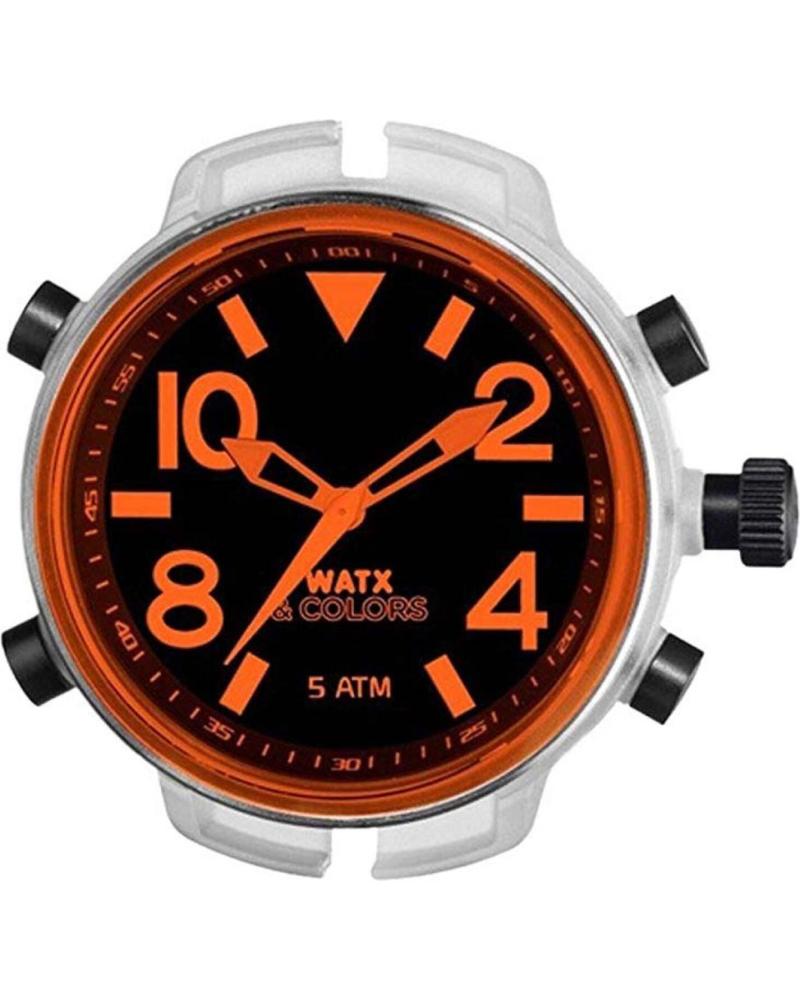 WATXANDCO RWA3702 UHRENMODUL MIT SCHWARZEM UND ORANGEFARBENEM ZIFFERBLATT