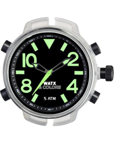 WATXANDCO RWA3704R UHR MIT SCHWARZEM ZIFFERBLATT UND LEUCHTENDEN DETAILS