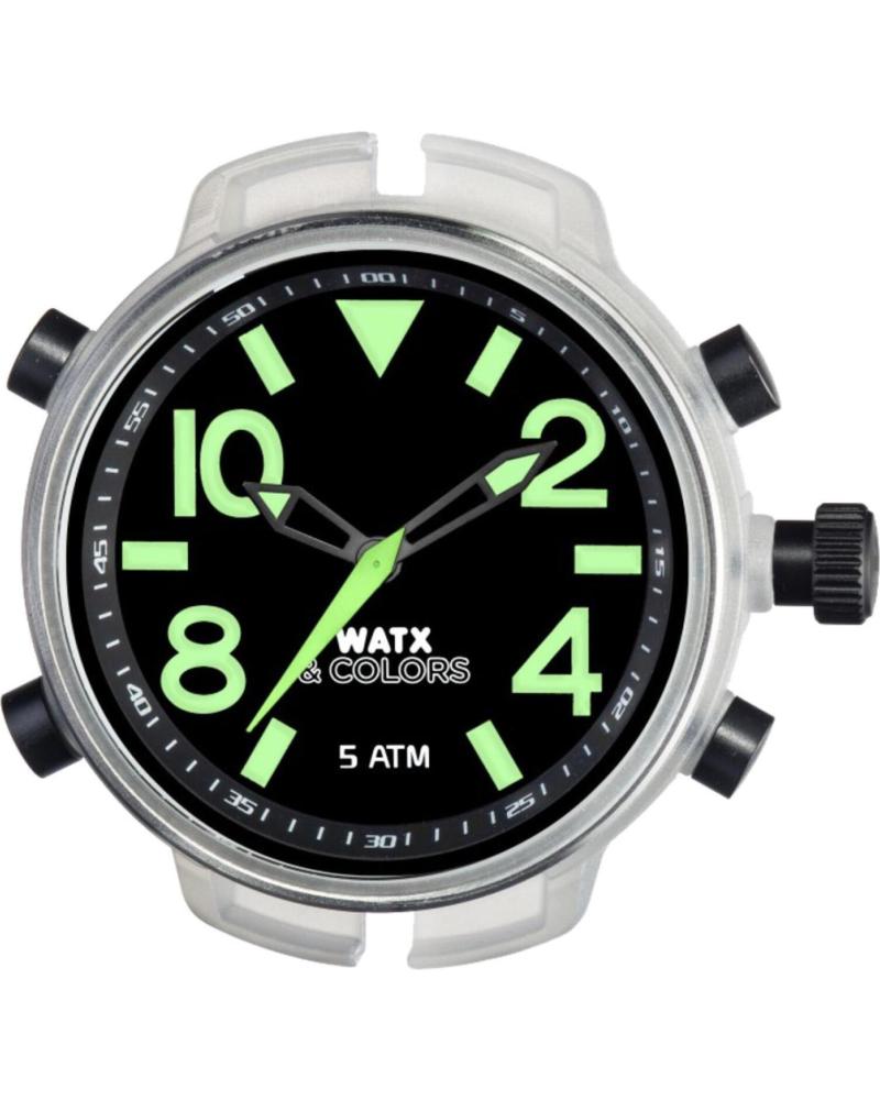 WATXANDCO RWA3704R UHR MIT SCHWARZEM ZIFFERBLATT UND LEUCHTENDEN DETAILS