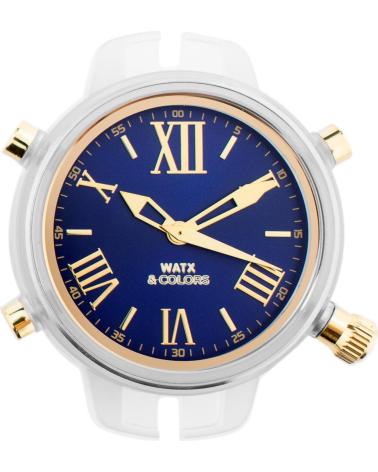 RELÓGIO WATXANDCO RWA4048 COM MOSTRADOR AZUL E DETALHES DOURADOS