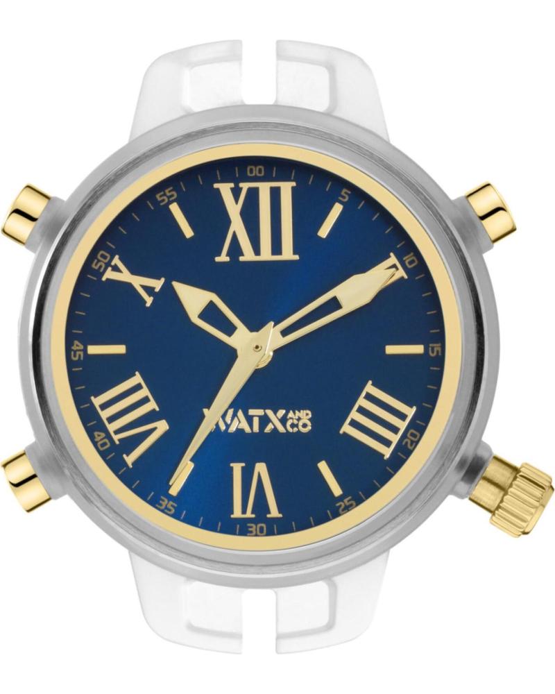 RELOJ WATXANDCO RWA4068 CON ESFERA AZUL Y DETALLES DORADOS
