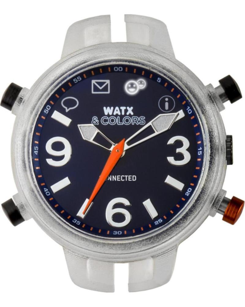 MONTRE WATXANDCO RWA6047 AVEC CADRAN BLEU ET DÉTAIL ORANGE