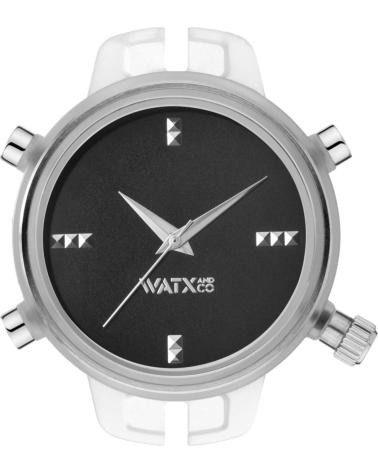 RELÓGIO WATXANDCO RWA7035 COM MOSTRADOR PRETO E PULSEIRA BRANCA