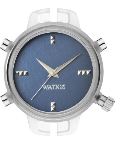 RELÓGIO WATXANDCO RWA7036 COM MOSTRADOR AZUL E PULSEIRA BRANCA