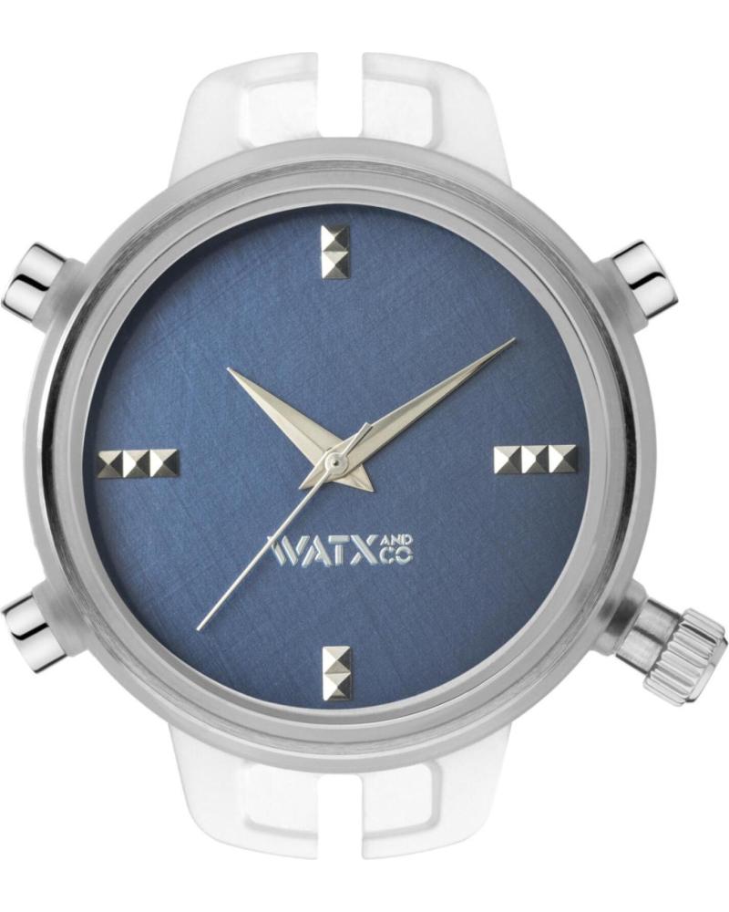 RELÓGIO WATXANDCO RWA7036 COM MOSTRADOR AZUL E PULSEIRA BRANCA