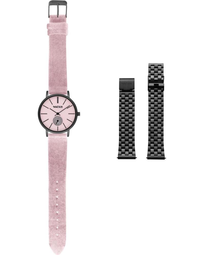 WATXANDCO WABOXSPELL1 UHREN- UND WECHSELARMBAND-SET ROSA ROSA