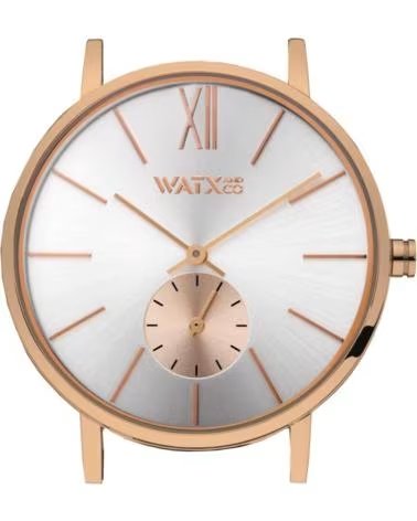 WATXANDCO WXCA1013 UHR SILBERNES ZIFFERBLATT ROSÉGOLD-AKZENTE