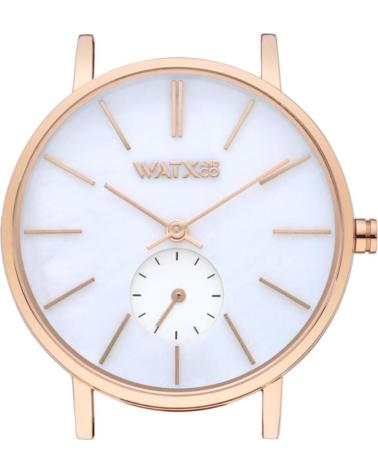 RELÓGIO WATXANDCO WXCA1023 MOSTRADOR BRANCO COM DETALHES OURO ROSA