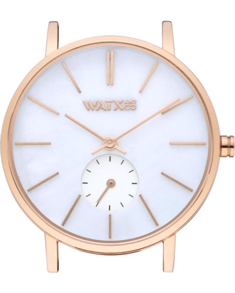 RELÓGIO WATXANDCO WXCA1023 MOSTRADOR BRANCO COM DETALHES OURO ROSA