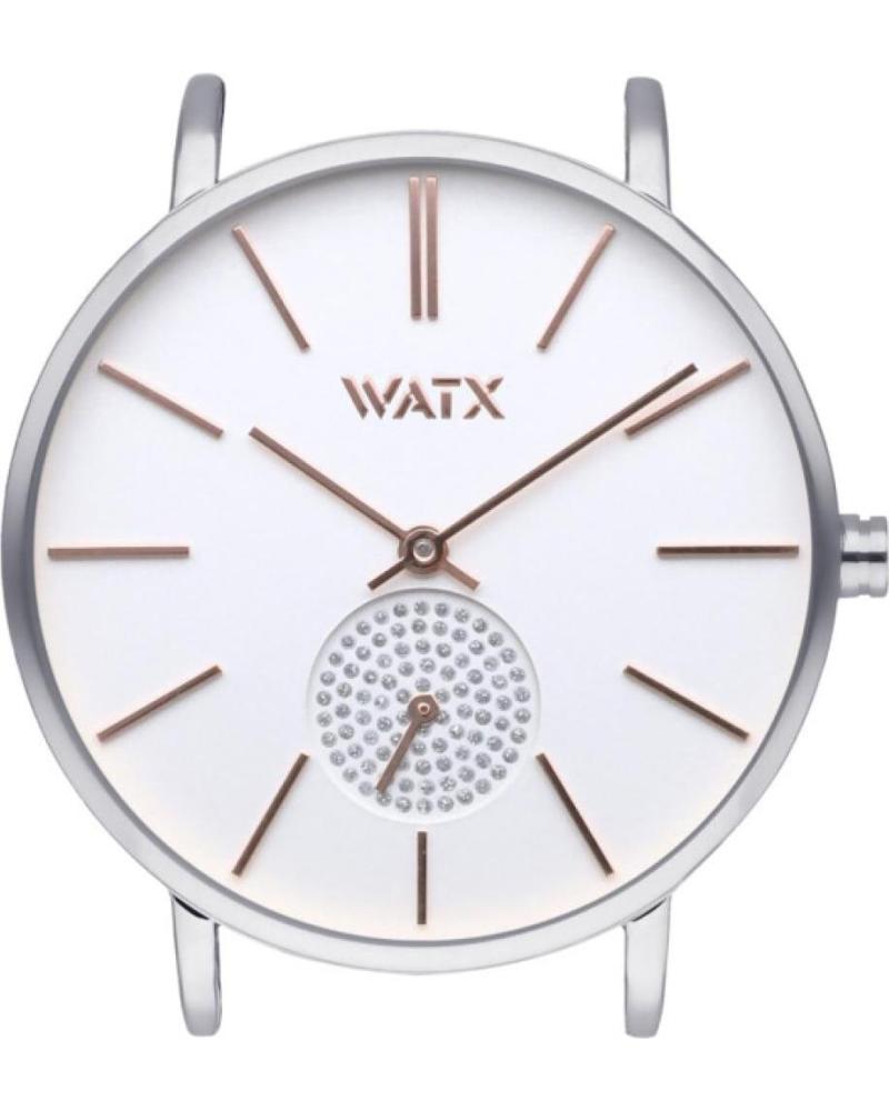RELOJ WATXANDCO WXCA1026 PLATA Y BLANCO PARA MUJER