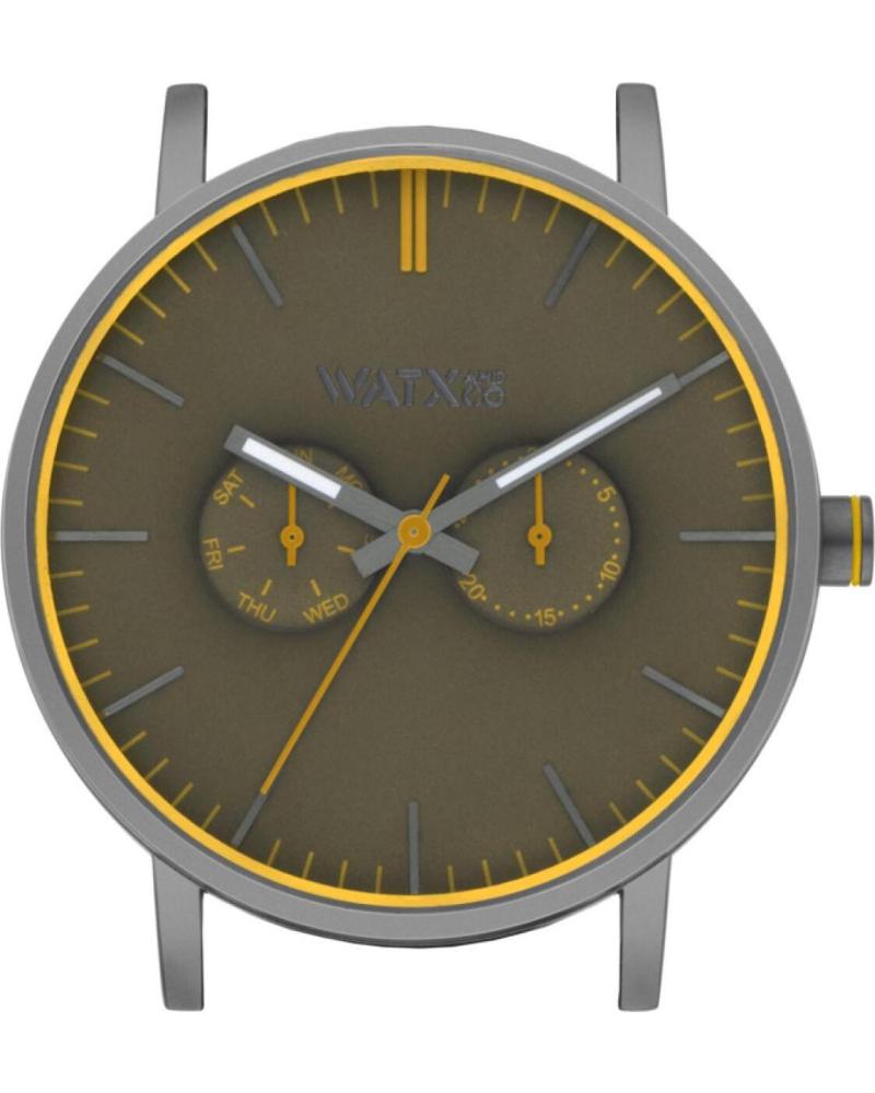 RELÓGIO WATXANDCO WXCA2710 COM MOSTRADOR VERDE MILITAR E BORDA DOURADA