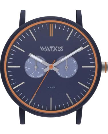 MONTRE WATXANDCO WXCA2715 CADRAN BLEU FONCÉ, DÉTAILS DORÉS ET BOÎTIER NOIR