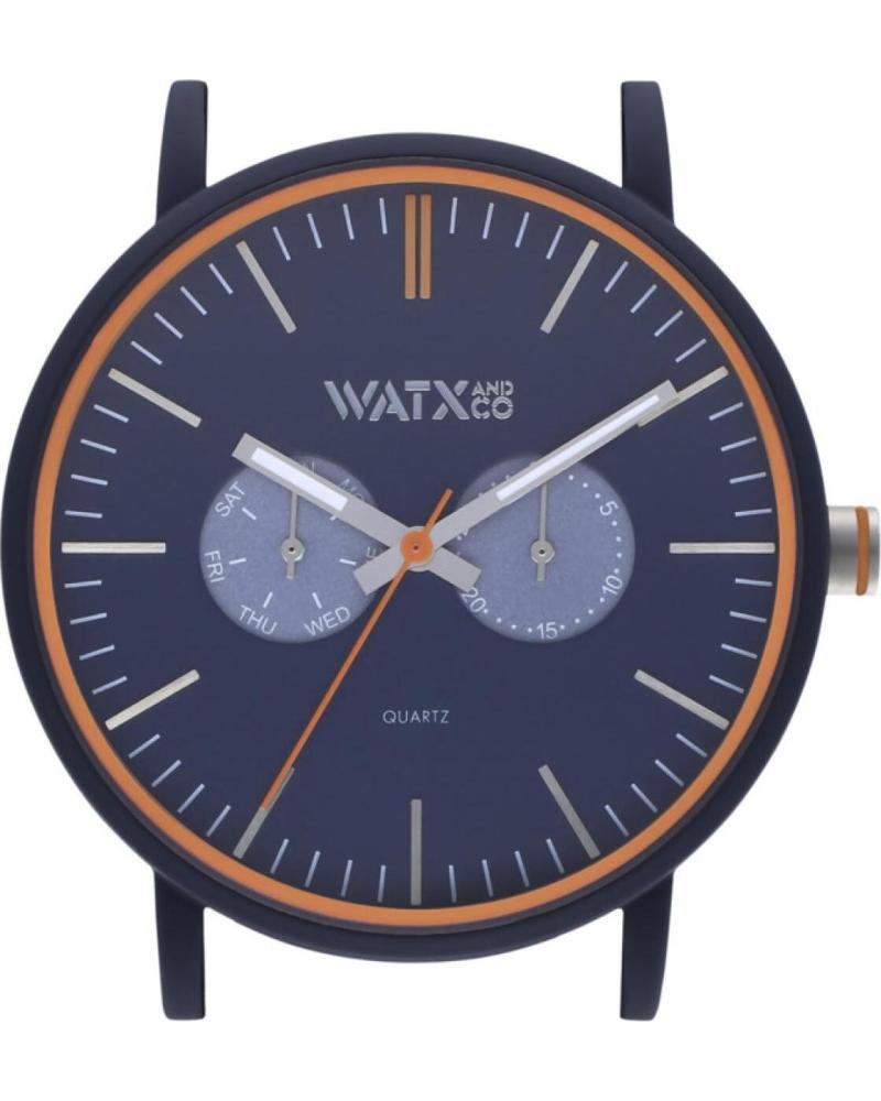 RELOJ WATXANDCO WXCA2715 ESFERA AZUL OSCURO, DETALLES DORADOS Y CAJA NEGRA