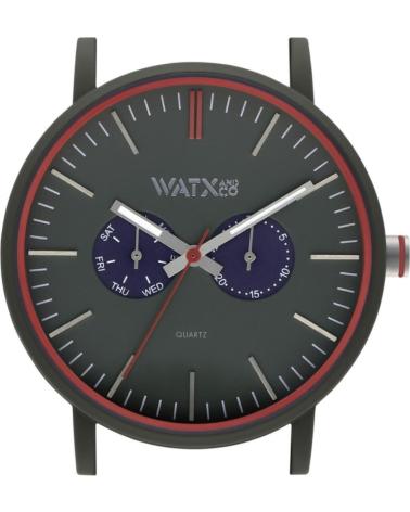 MONTRE WATXANDCO WXCA2716 CADRAN VERT FONCÉ, DÉTAILS ROUGES ET BOÎTIER NOIR