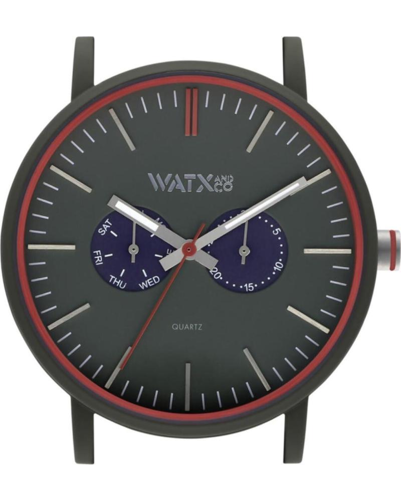 RELÓGIO WATXANDCO WXCA2716 MOSTRADOR VERDE ESCURO, DETALHES VERMELHOS E CAIXA PRETA