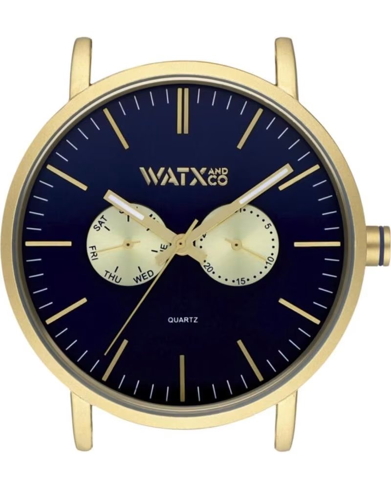 WATXANDCO WXCA2720 ARMBANDUHR MIT BLAUEM ZIFFERBLATT UND GOLDENEN DETAILS