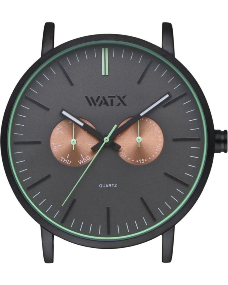 RELÓGIO DE PULSO WATXANDCO WXCA2723 COM MOSTRADOR CINZA E DETALHES EM BRONZE
