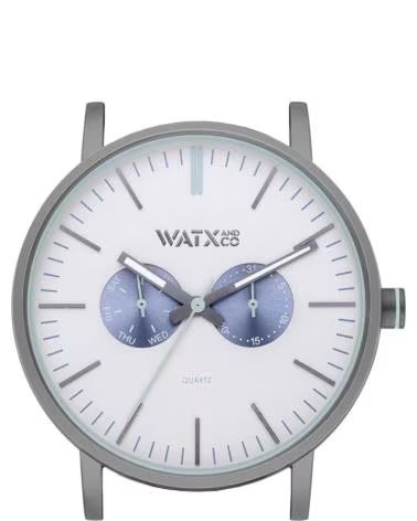 RELÓGIO WATXANDCO WXCA2733 COM MOSTRADOR BRANCO E SUBMOSTRADORES AZUIS