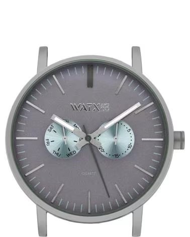 WATXANDCO WXCA2734 UHR MIT GRAUEM ZIFFERBLATT UND TÜRKISEN HILFSZIFFERBLÄTTERN