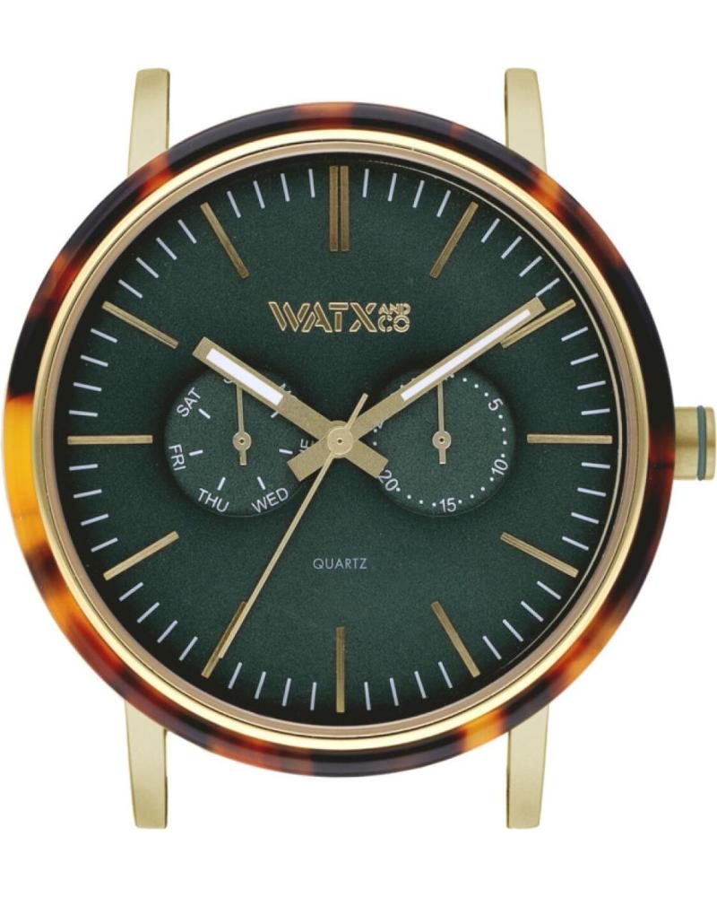 RELÓGIO WATXANDCO WXCA2740 MOSTRADOR VERDE E CAIXA DOURADA TARTARUGA