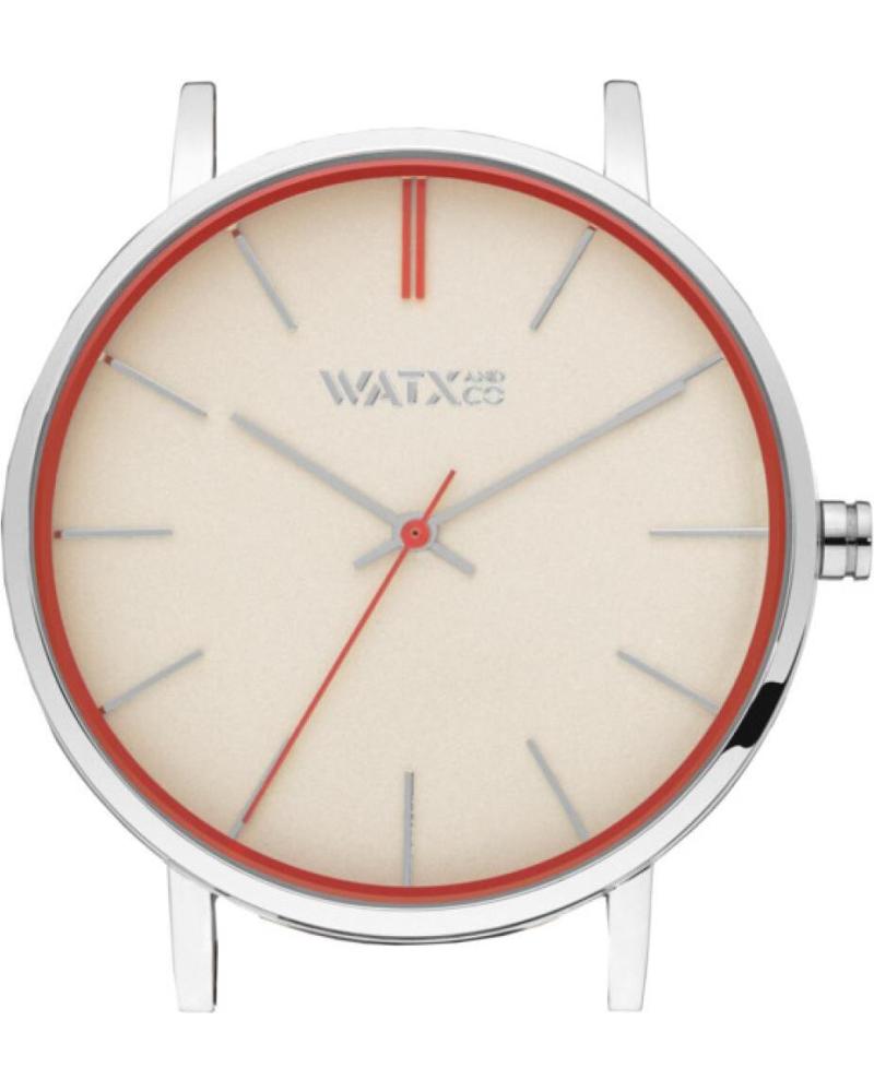 WATXANDCO WXCA3014 WATCH WITH CREAM DIAL AND RED ACCENTS
