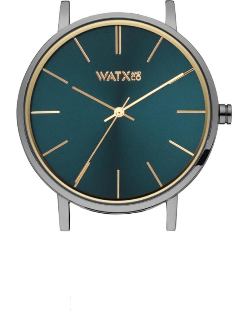 WATXANDCO WXCA3016 WATCH WITH TEAL BLUE DIAL AND GOLD ACCENTS