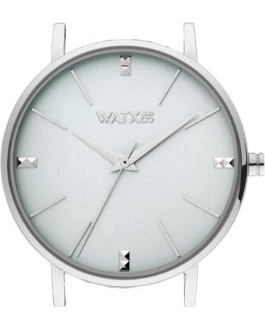 WATXANDCO WXCA3020 UHR MIT WEISSEM ZIFFERBLATT UND SILBERNEN DETAILS