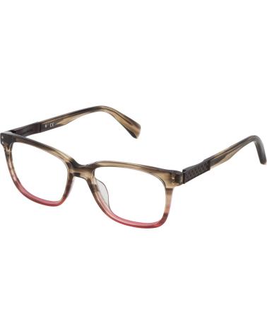 ZADIGVOLTAIRE EYEGLASS FRAME VZV1715204AB BROWN HAVANA WITH RED DETAIL