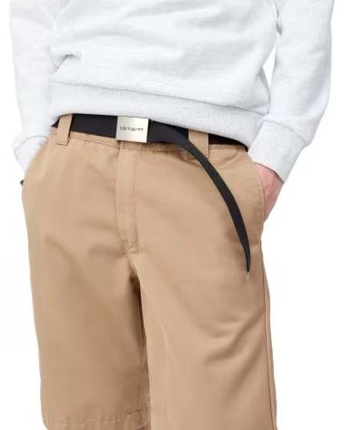 CARHARTT WIP CINTURON CARHARTT CLIP BELT CHROME BLACK