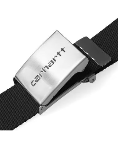 CARHARTT WIP CINTURON CARHARTT CLIP BELT CHROME BLACK