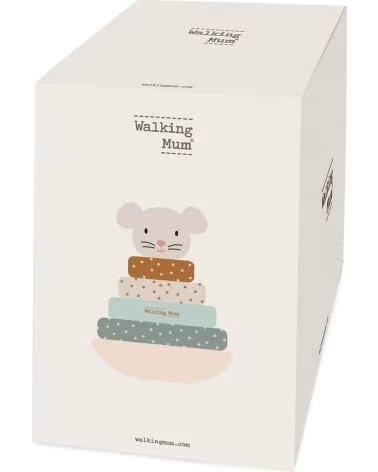 WALKING MUM KLASSISCHES STAPELSPIELZEUG, MAUS, MEHRFARBIG MULTICOLOR