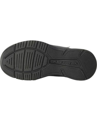 SKECHERS KIDS' HOOK-AND-LOOP SNEAKERS GREY AND RED GRIS