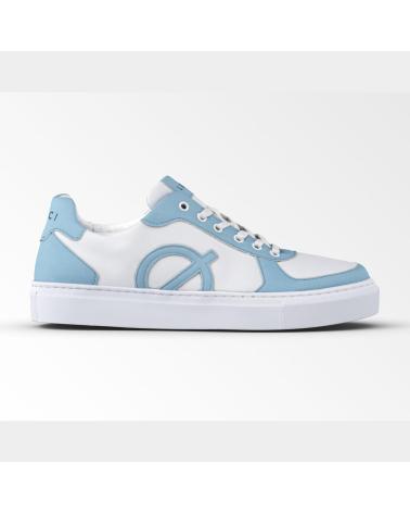 LØCI CLASSIC UNISEX SNEAKERS WHITE WITH SKY BLUE ACCENTS VARIOS COLORES