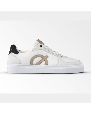 LOCI CLASSIC LØCI WHITE SNEAKERS WITH BEIGE AND BLACK DETAILS BLANCO