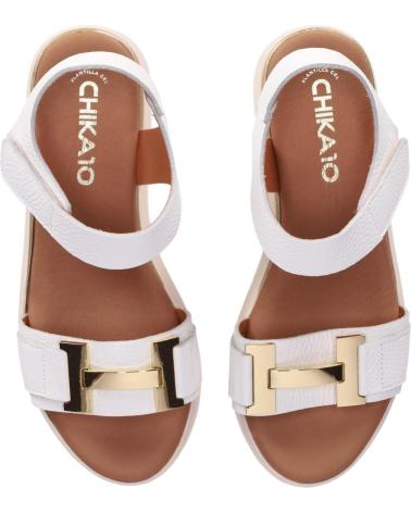 CHIKA10 ST ZAGREB 5672 WEISSE PLATEAU-SANDALEN BLANCO-WHITE