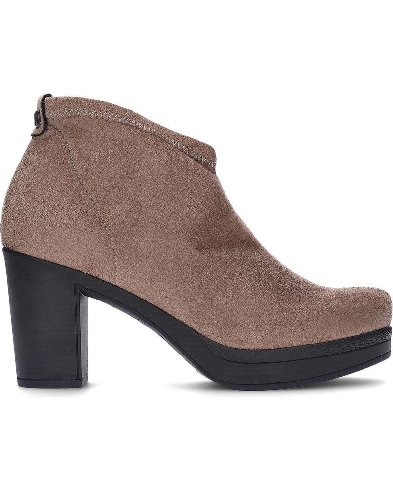 PEDRO MIRALLES STIEFELETTEN 27575 MIT ABSATZ AUS STRETCH-WILDLEDER TAUPE TAUPE