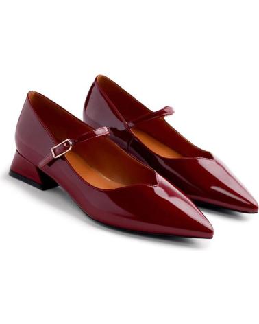 GIOSEPPO WISHAW 76191 SPANGENPUMPS AUS BORDEAUXROTEM LACKLEDER MIT BLOCKABSATZ BURDEOS