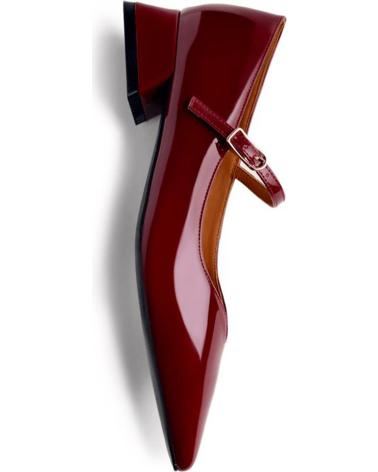 GIOSEPPO WISHAW 76191 SPANGENPUMPS AUS BORDEAUXROTEM LACKLEDER MIT BLOCKABSATZ BURDEOS