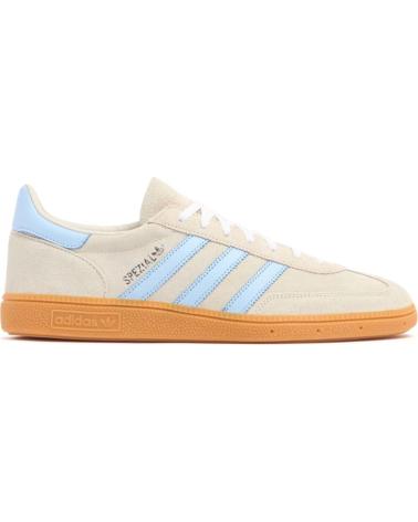 ADIDAS SPEZIAL BIANCHE CON DETTAGLI BLU E SUOLA CARAMELLO BLANCO