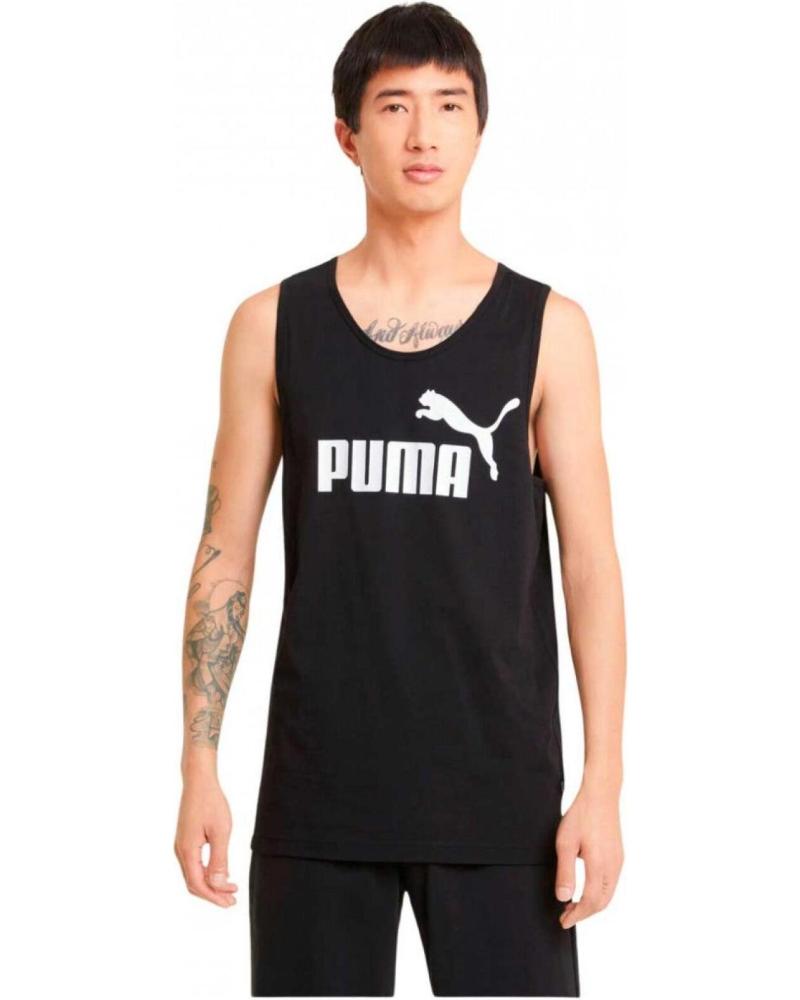 CAMISETA PUMA ESSENTIALS LOGO NEGRA 586670 01 NEGRO