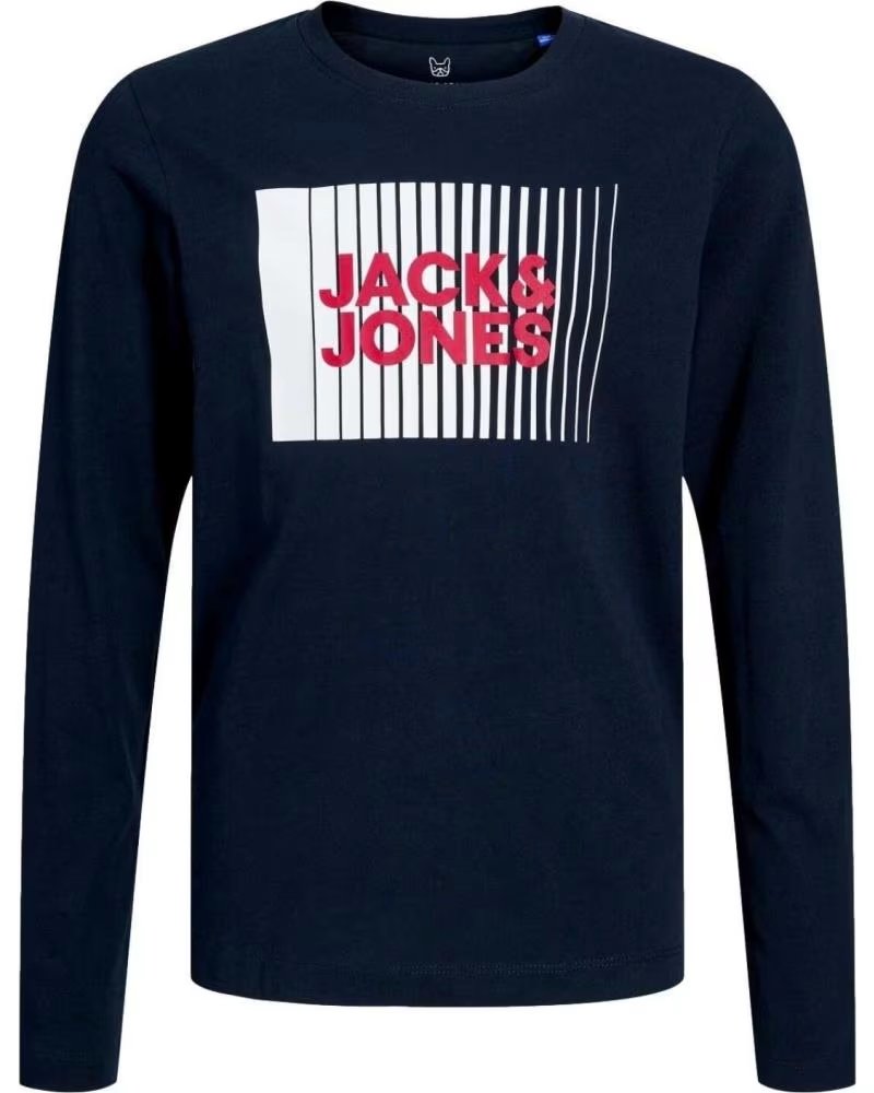 JACK AND JONES CAMISETA DE MANGA LARGA JACKJONES 077-50276647371091 EN AZUL PARA NINOS AZUL MARINO