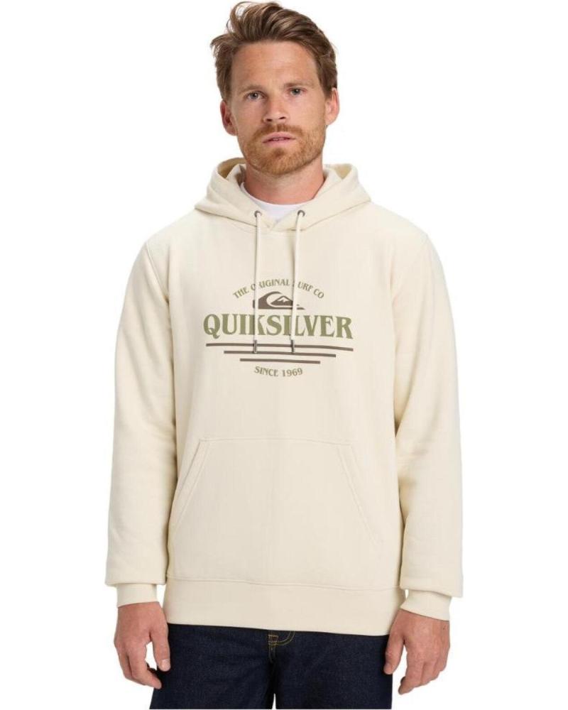 QUIKSILVER FELPA CON CAPPUCCIO SCREEN CLASSIC EQYFT05137 BEIGE BEIG