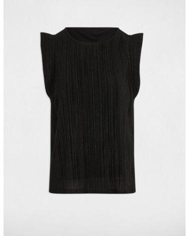 MORGAN ÄRMELLOSES TOP 252-DIABOLO SCHWARZ GERIPPT NEGRO