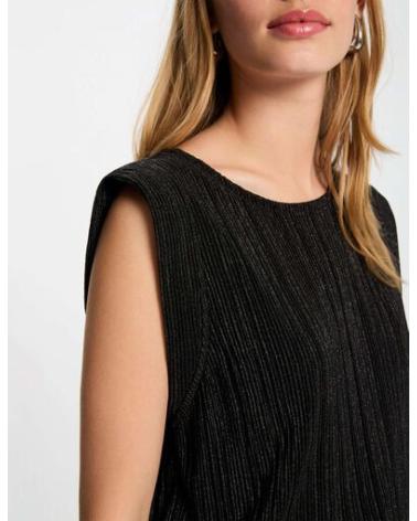 MORGAN ÄRMELLOSES TOP 252-DIABOLO SCHWARZ GERIPPT NEGRO