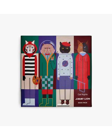 JIMMY LION CALZINI PACK CAT NIGHTS MULTICOLORE MULTICOLOR
