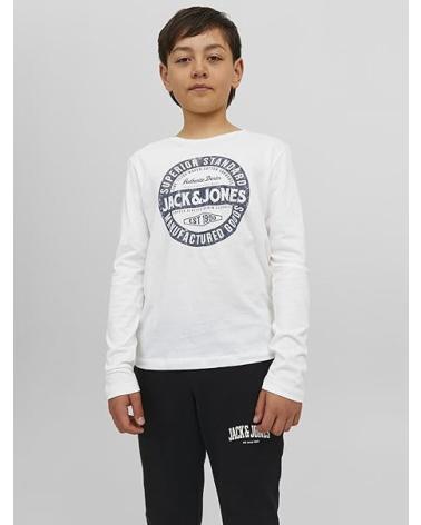 JACK & JONES LANGARMSHIRT MIT LOGO 12237416 WEISS BLANCO