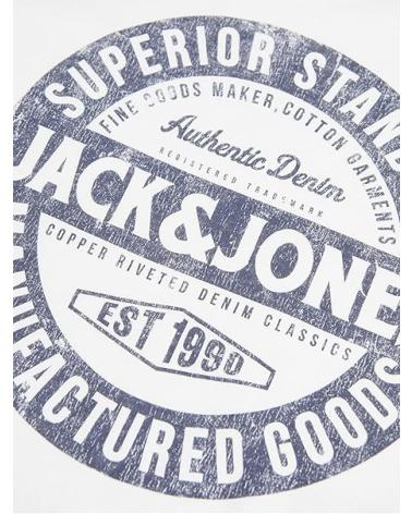JACK & JONES LANGARMSHIRT MIT LOGO 12237416 WEISS BLANCO